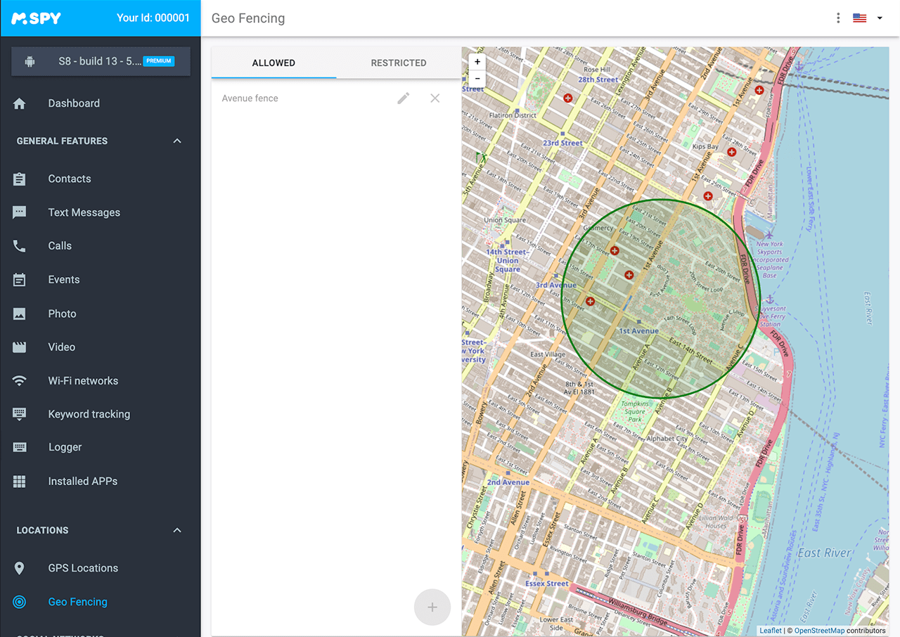 Geo-fencing monitoring for Kids' | mSpy.co.uk